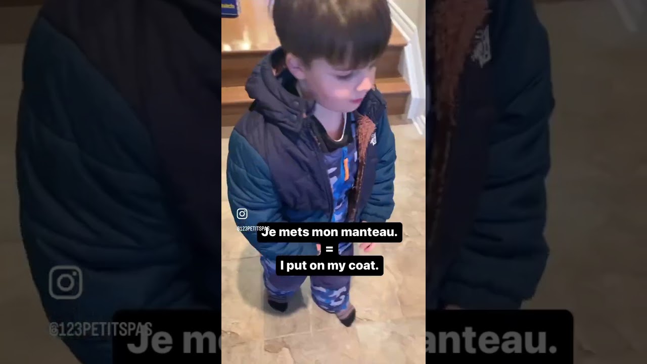 French Winter Vocabulary for Getting Dressed : French for Kids