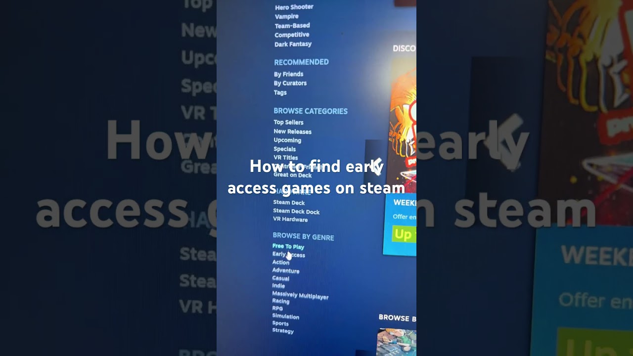How to find early access games on steam