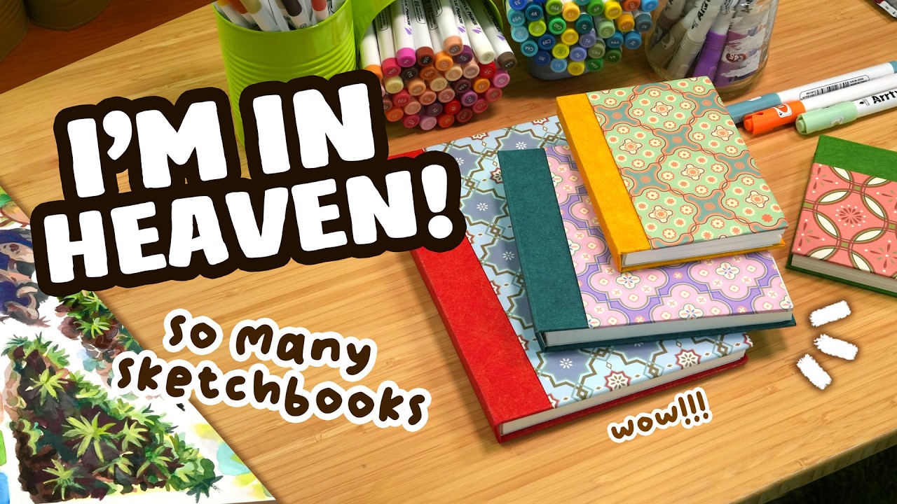 I'm in HEAVEN // Trying 4 new sketchbooks! (Arrtx watercolour sketchbook review)