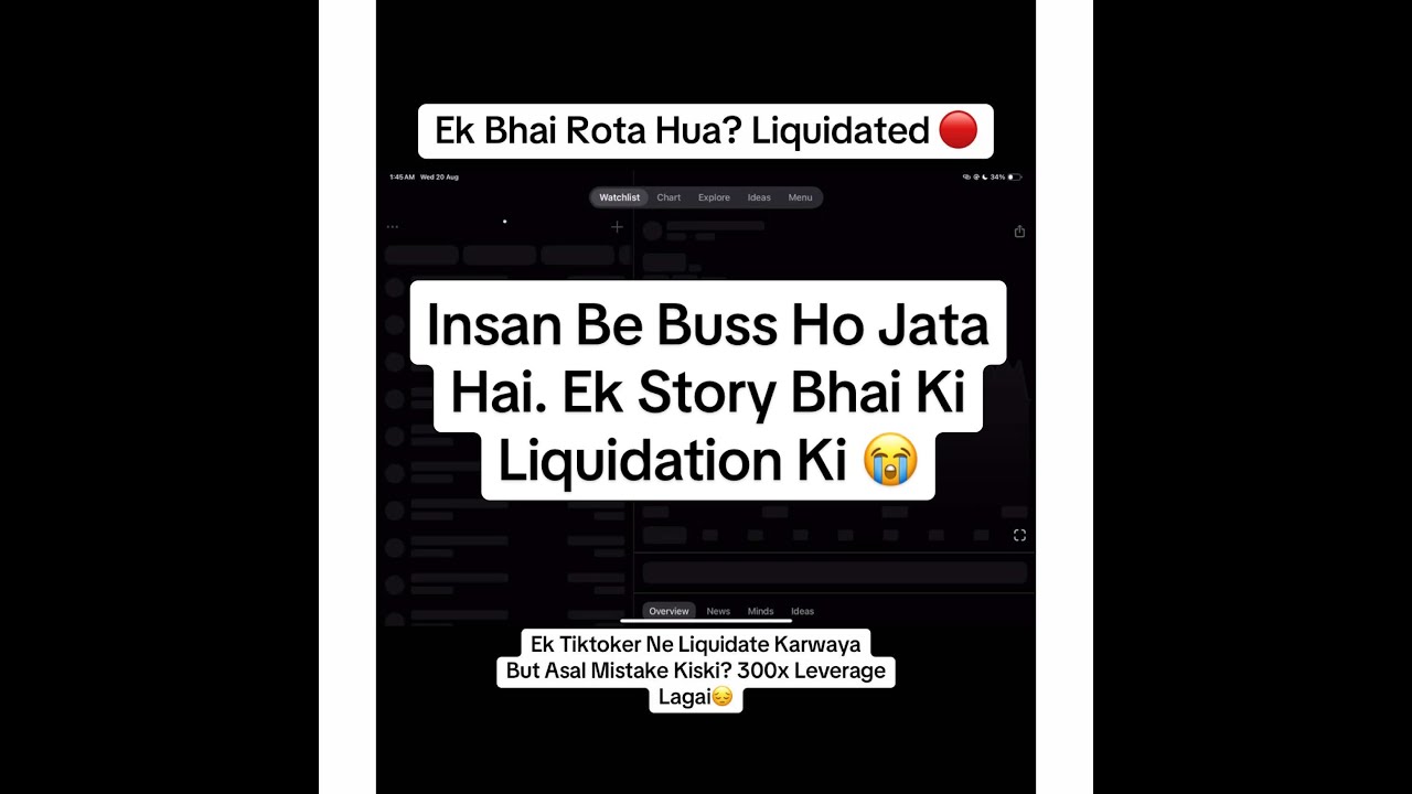 Real Crypto Liquidation Story 😱 | TikToker ne karwayi ya khud ki galti? 📉