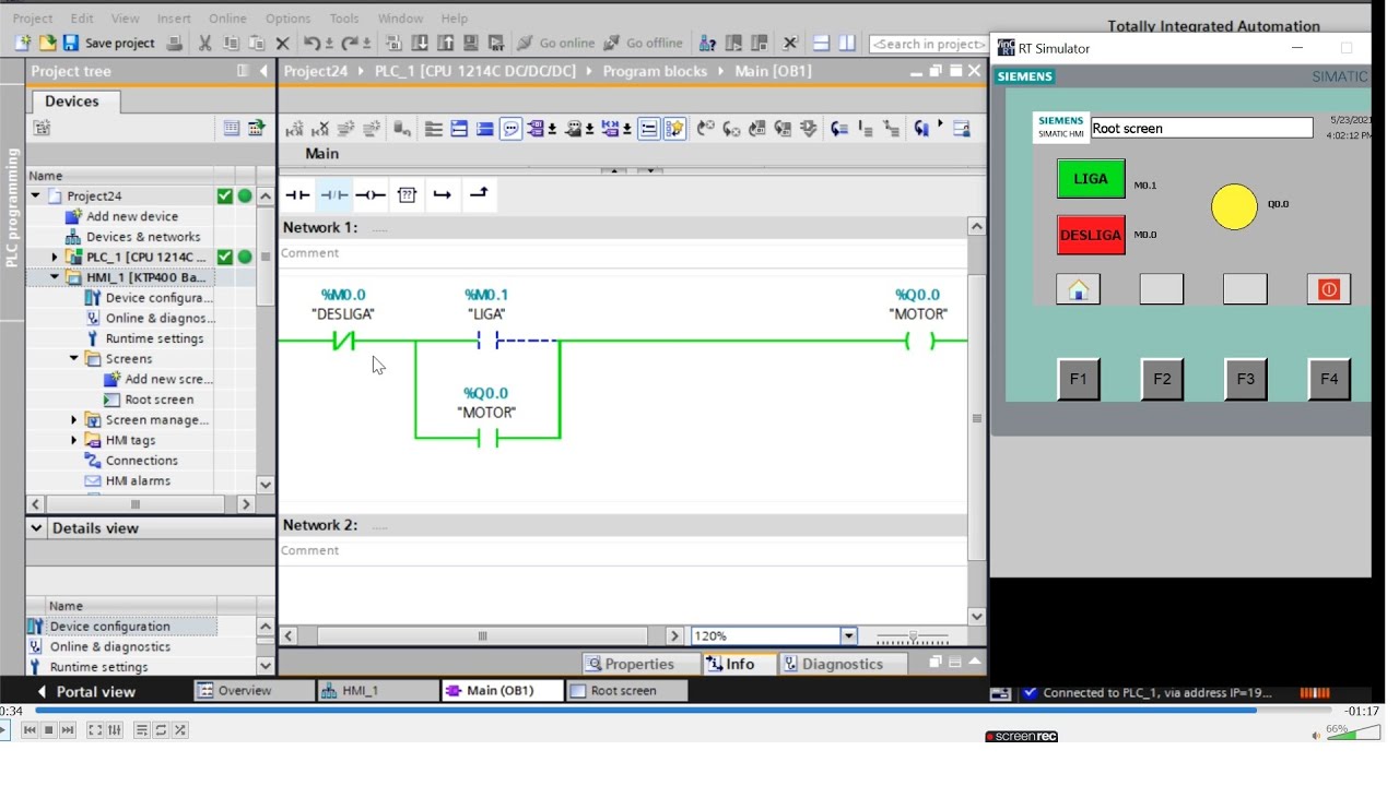 VIDEO AULA 01 - SIMULANDO UMA IHM E UM CLP SIEMENS NO TIA PORTAL ( PASSO A PASSO ) !!!
