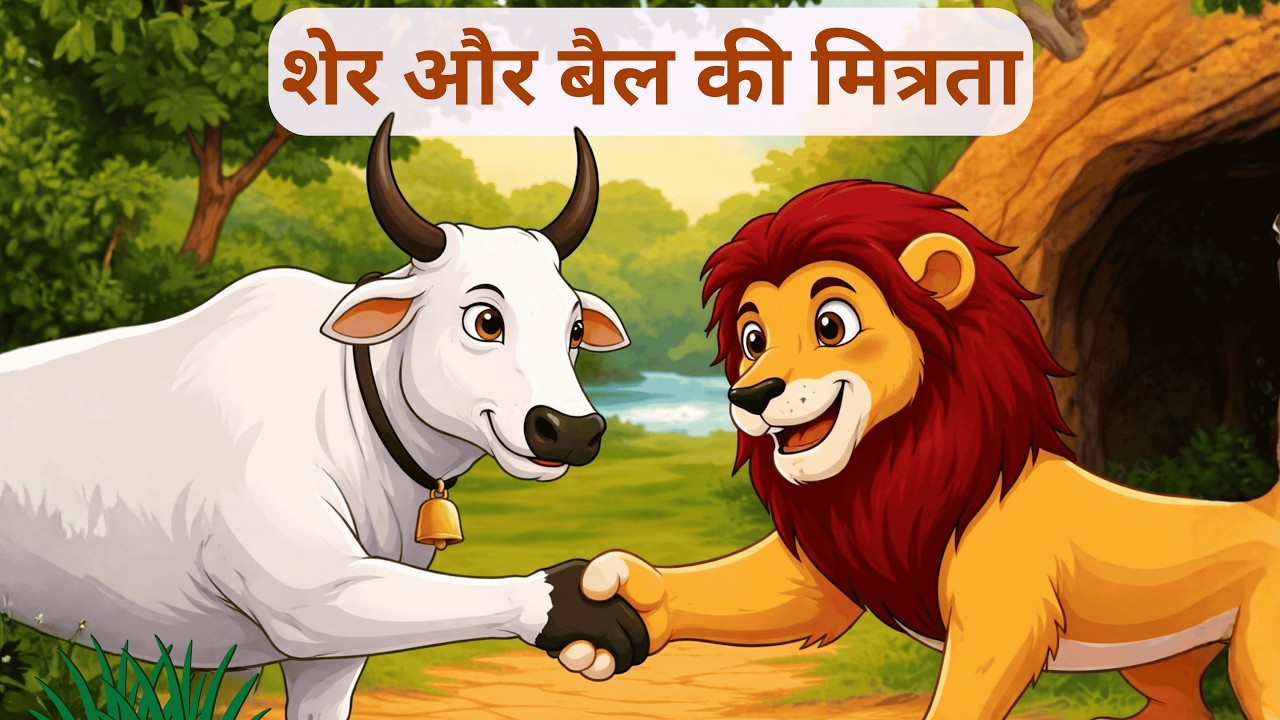 शेर और बैल की मित्रता 🦁🐂 | मजेदार हिंदी कहानी | Hindi Moral Story