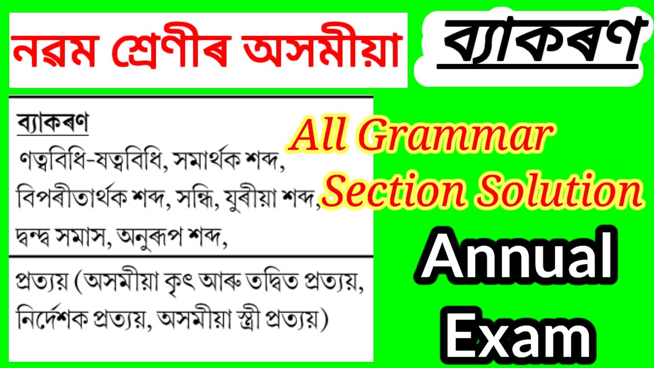 Class -9 // অসমীয়া ব্যাকৰণ // নৱম শ্ৰেনীৰ অসমীয়া // important Grammar....