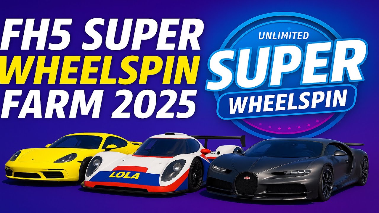 FH5 Super Wheelspin Farm 2025 &ndash; Fastest Method Using 3 OP Cars!