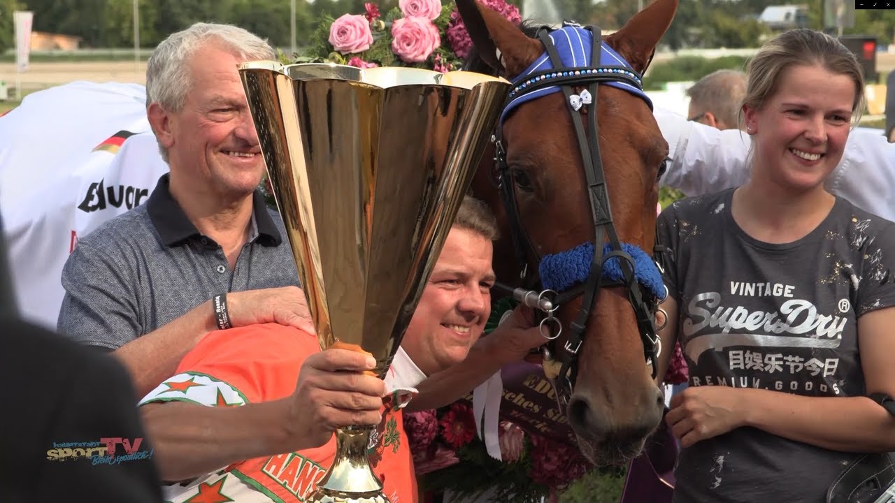 Deutsches Stutenderby 2019 in Mariendorf | Michael Nimczyk gewinnt mit La Grace