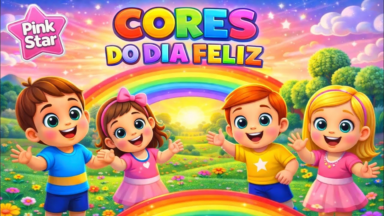 Cores do Dia Feliz 🌈 Música Infantil para Bebês | Aprenda as Cores Cantando