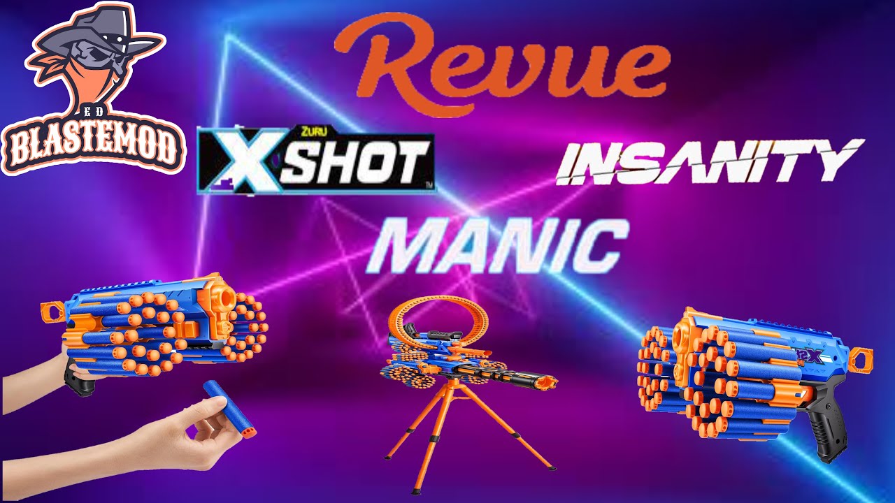 revue du blaster Manic de chez x-shot Insanity nouveauté 2023