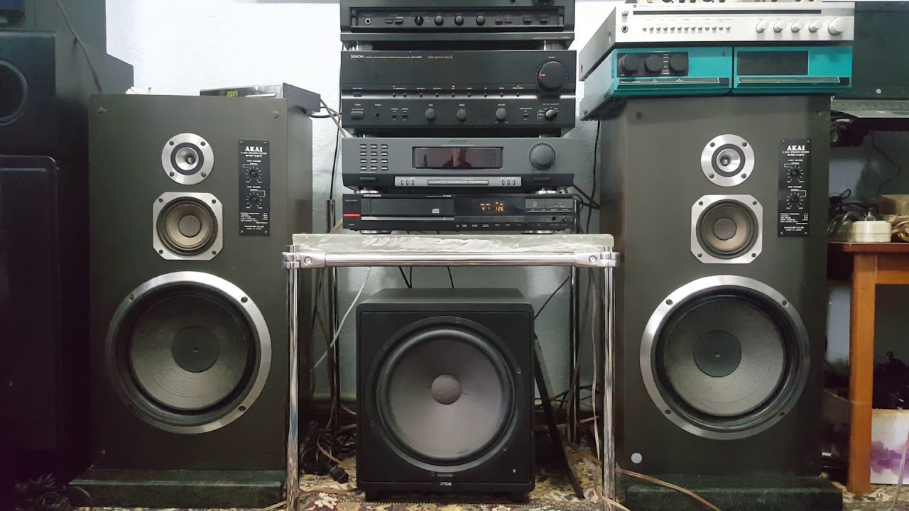 Akai sw - 187 & denon pma 1080r test + CD Grundig