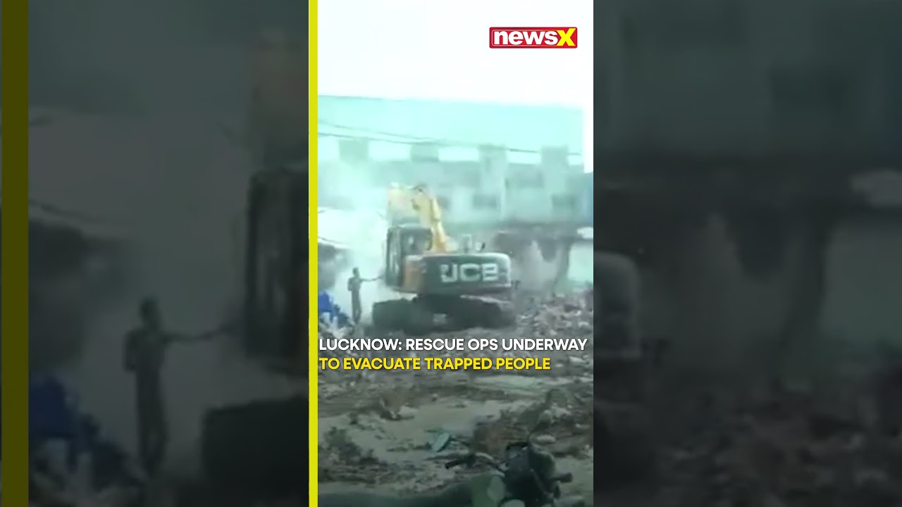 #viralvideo | Lucknow Rescue Ops: Trapped People Evacuated Amid Building Collapse | NewsX
