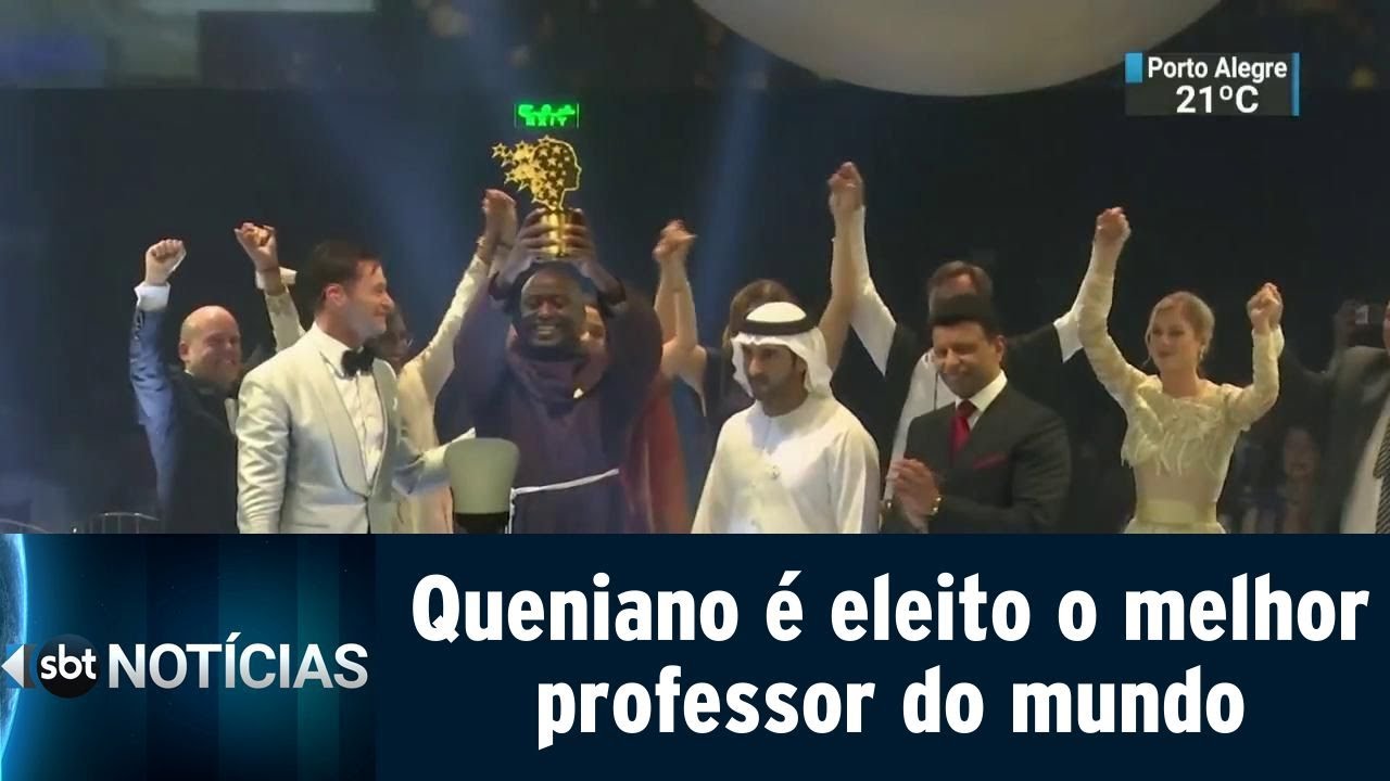 Queniano é eleito o melhor professor do mundo e leva prêmio milionário | SBT Notícias (25/03/19)