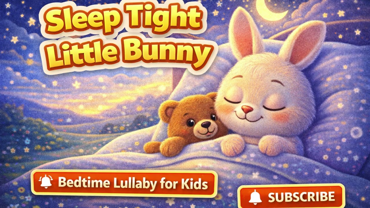 Sleep Tight Little Bunny | Gentle Bedtime Lullaby for Kids | Good Night Song