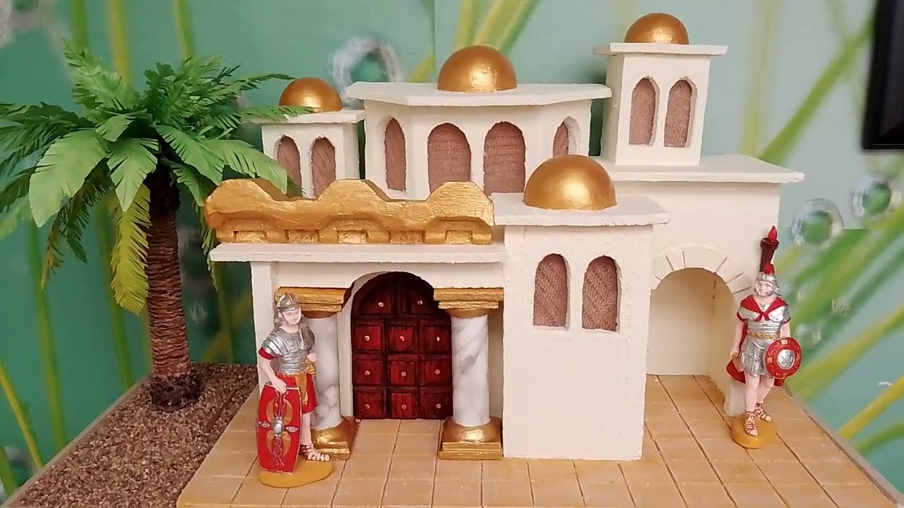 ♥️Como Hacer El PALACIO de HERODES para BELENES paso a paso🎨🏛️/Herod's palace for nativity scenes