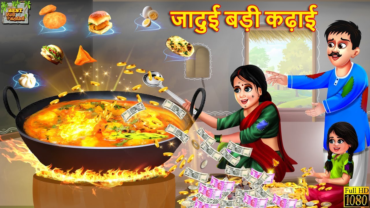 जादुई बड़ी कढ़ाई | Jadui kadhai | Hindi Kahani | Moral Stories | Bedtime Stories | Kahaniya | Story