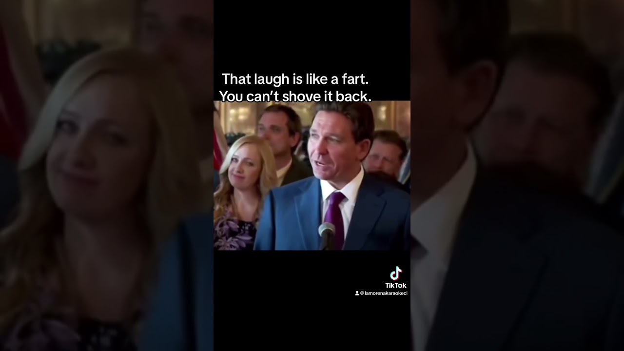 Ron DeSantis. Evil laugh. Republicans