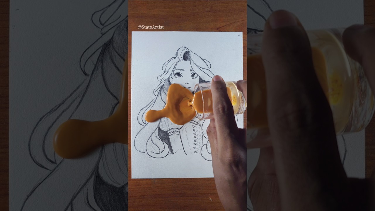 l try to draw Rapunzel different style | Rapunzel drawing idea | Rapunzel 