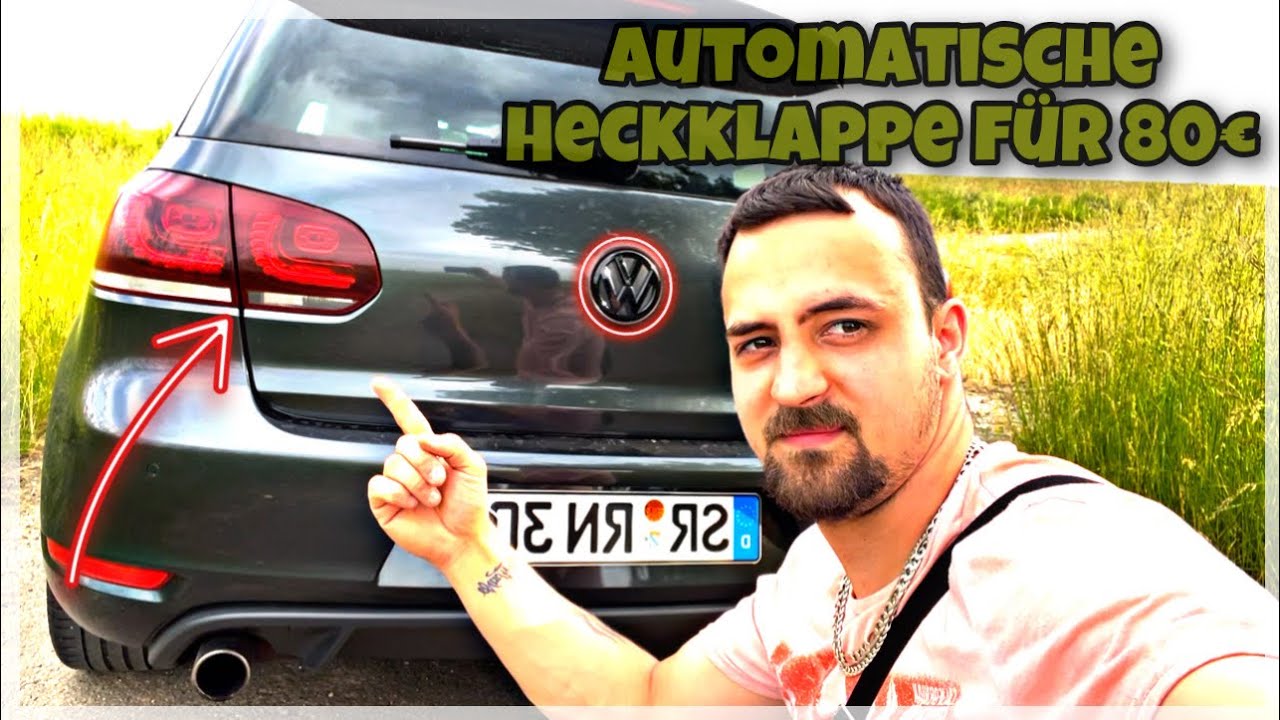 Golf 6 & Golf 5 Automatische Heckklappe verbauen + Embleme Schwarz und Klett Kennzeichen Clean ⭐️