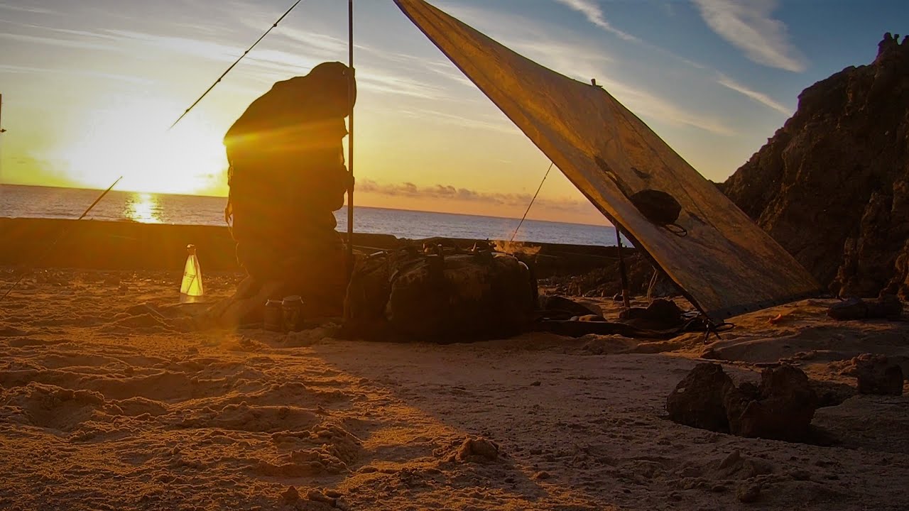 Wildcamping on the beach | Helikon Tex Poncho and Swagman Roll