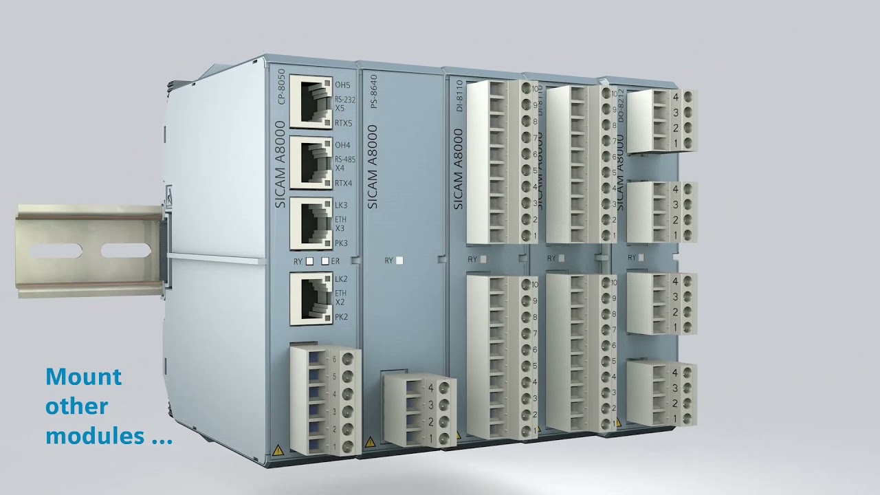Módulos SICAM A8000 - montaje correcto
