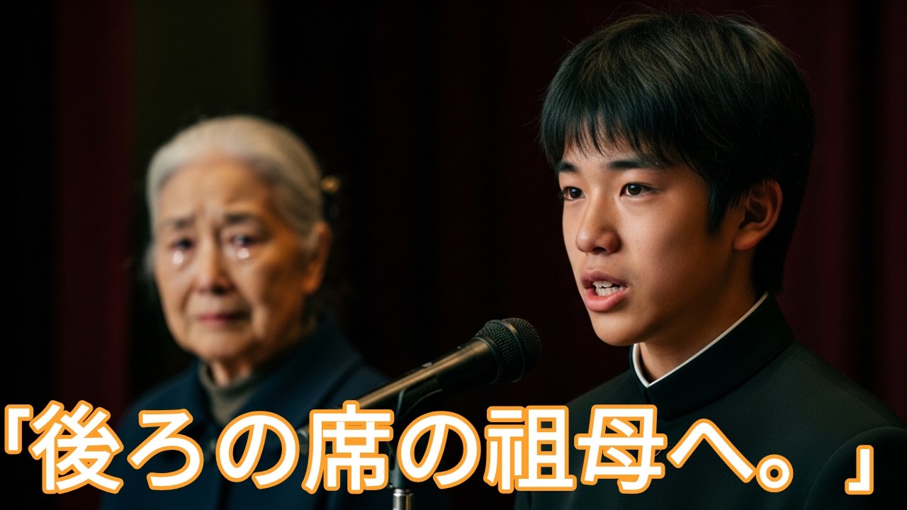 「後ろの席の祖母へ ― 卒業式で初めて呼ばれた名前」