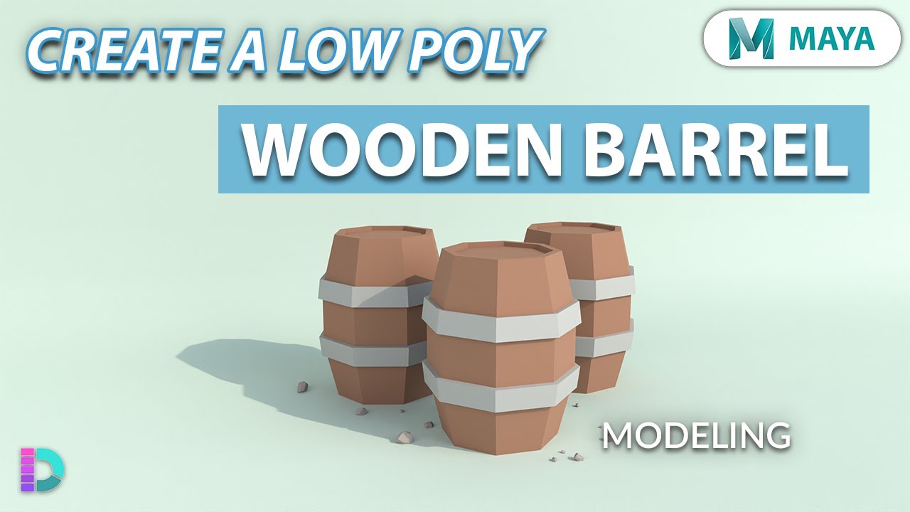 Model A Low Poly Barrel In Maya | Part 1 Modeling