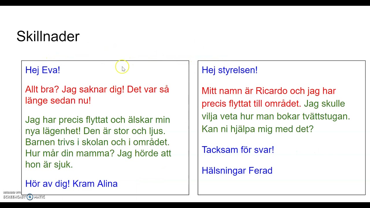 Formell och informell text