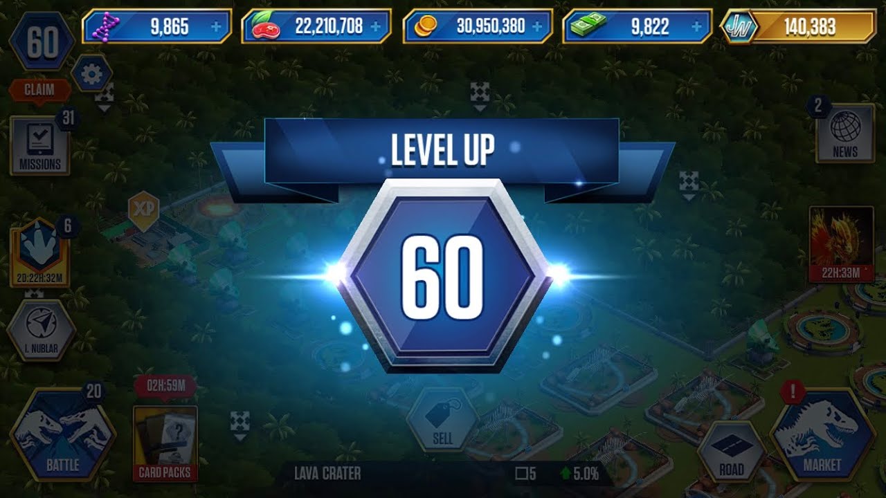 LEVEL UP 60 - JURASSIC WORLD THE GAME
