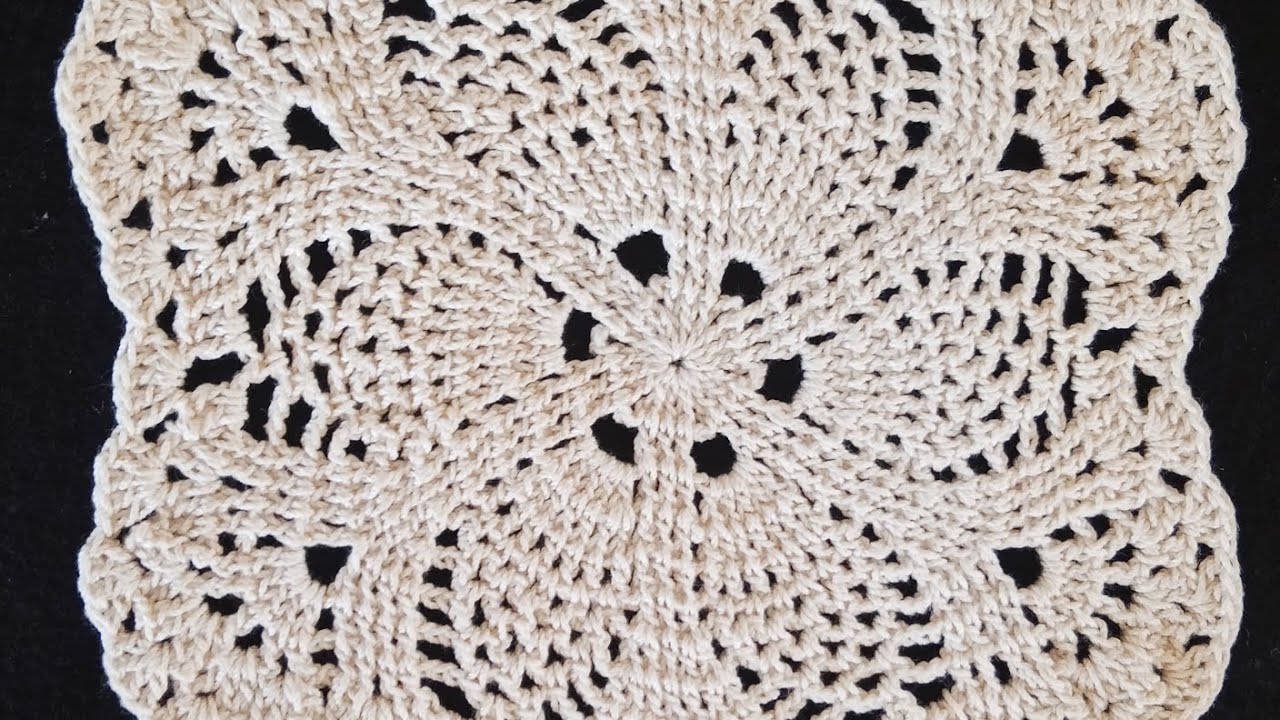 اسهل و اسرع مفرش كروشيه سهل للمبتدئين How to make a crochet doily easy for beginners 