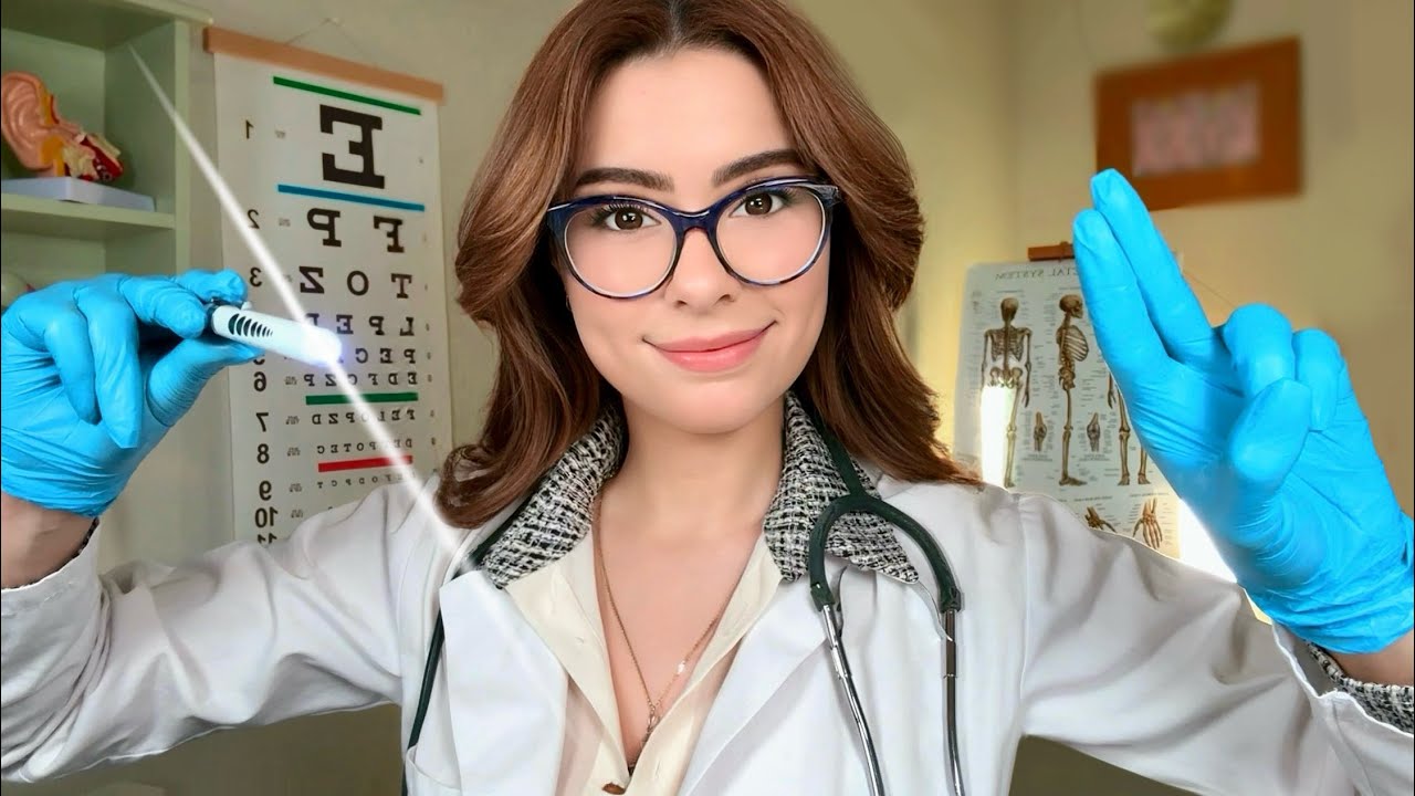 ASMR Classic Cranial Nerve Exam 👩‍⚕️ Medical Roleplay, Ear, Eye & Hearing Tests for Sleep