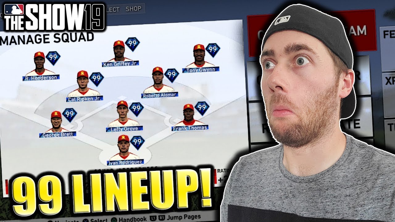 ALL 99 STARTING LINEUP! MLB THE SHOW 19 DIAMOND DYNASTY