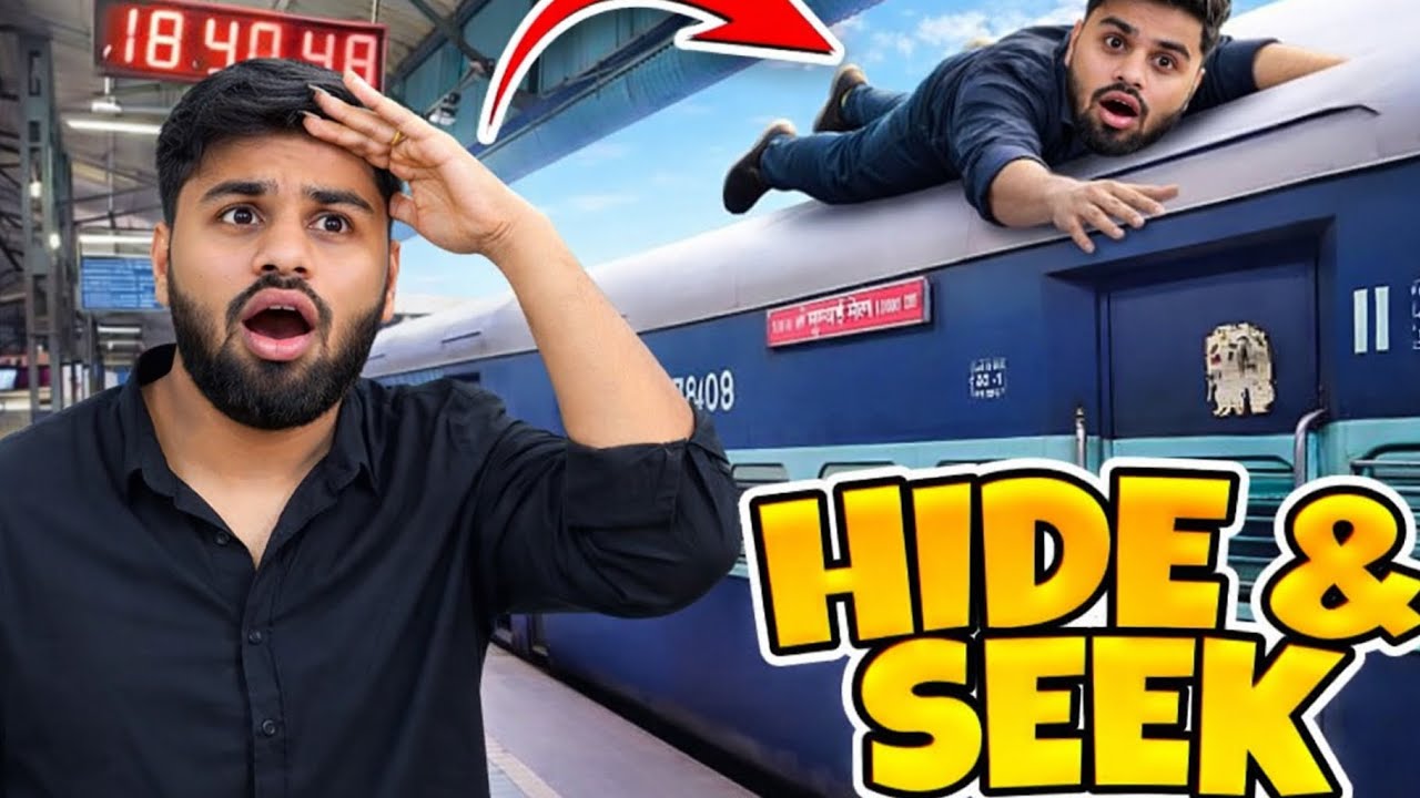 Hide and Seek At RAILWAY STATION | Adventure 😱