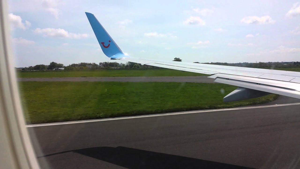 EGHH Bournemouth Takeoff Thomson 737-800 G-TAWU