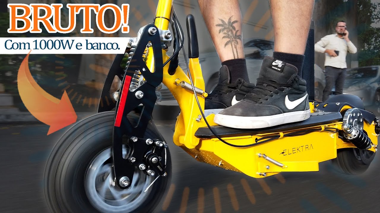 Patinete de 1000W da TWO DOGS proporciona um role confortável com seu porte robusto. Conheça