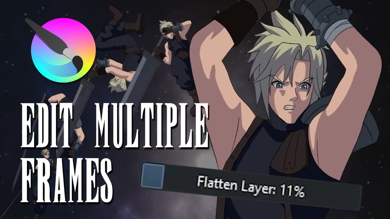 Krita 5 Animation Tutorial - Edit Multiple Frames & Flattening Layers Problem