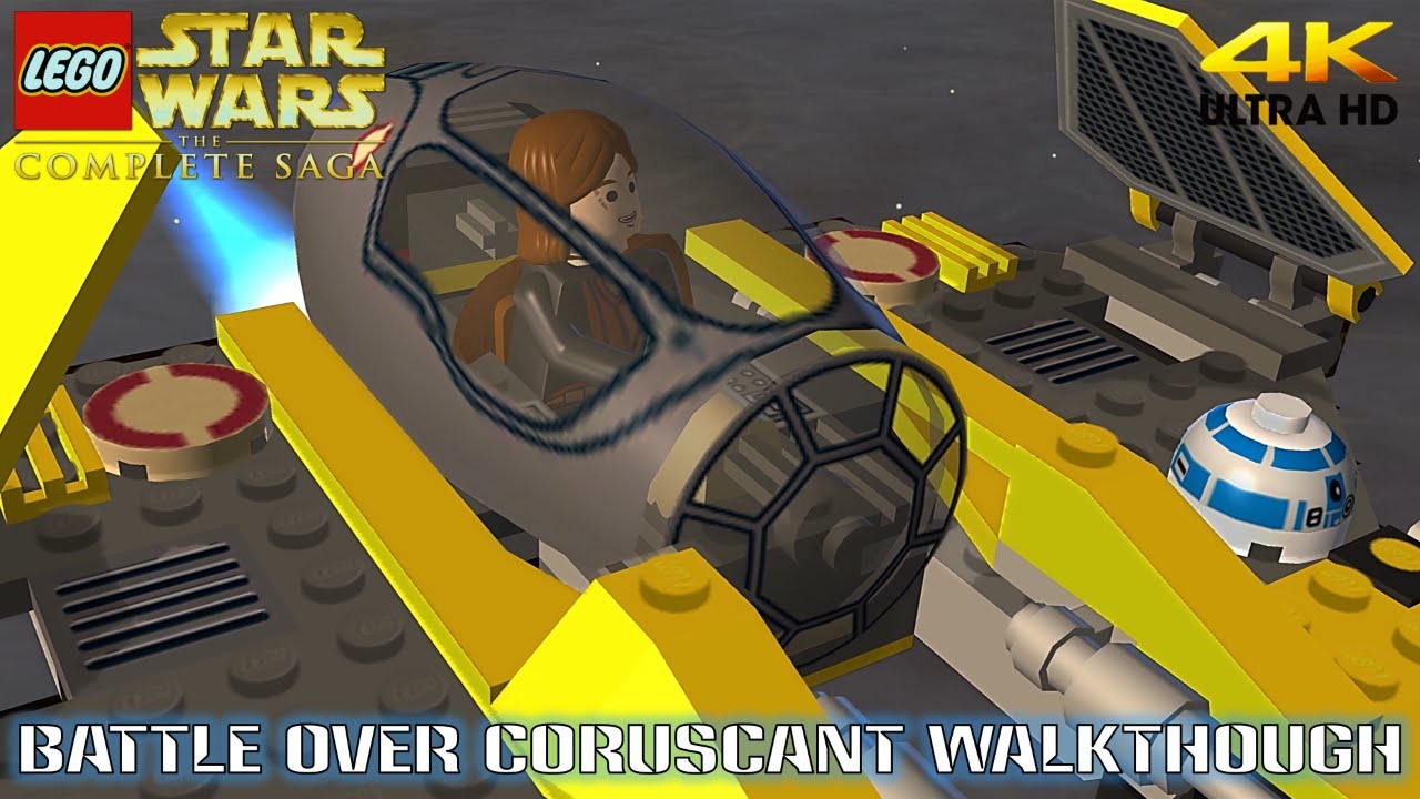 Lego Star Wars The Complete Saga 'Battle Over Coruscant' Walkthrough (4K)