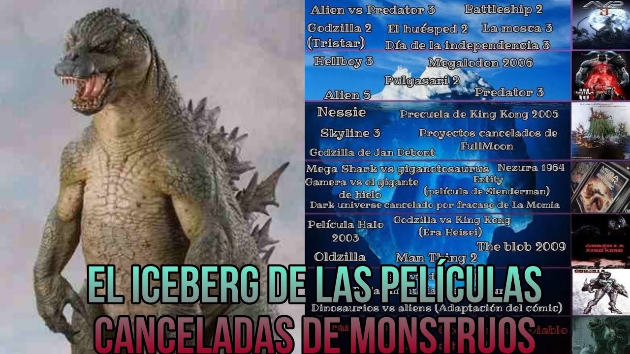 el iceberg de las películas canceladas de monstruos