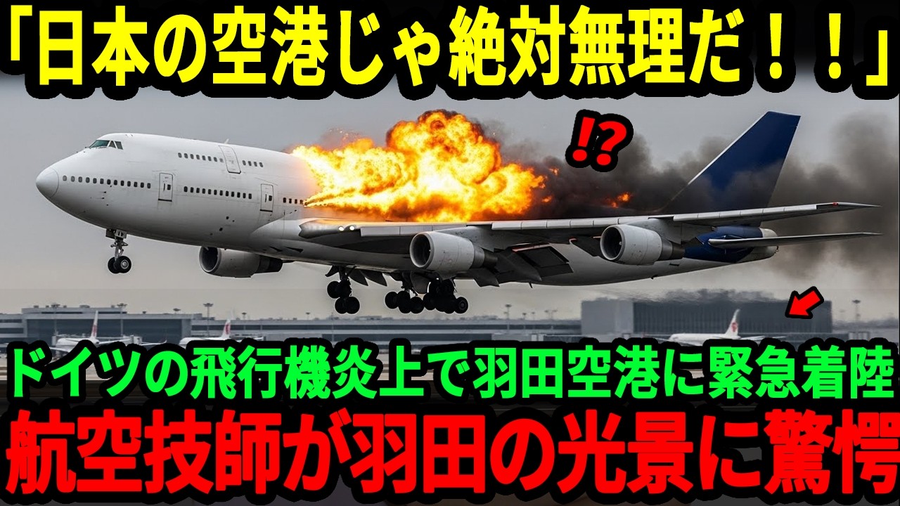 【海外の反応】「日本の空港で直せる訳がない！」ドイツの航空技師が緊急着陸した羽田空港で目の当たりにした光景に驚愕した理由