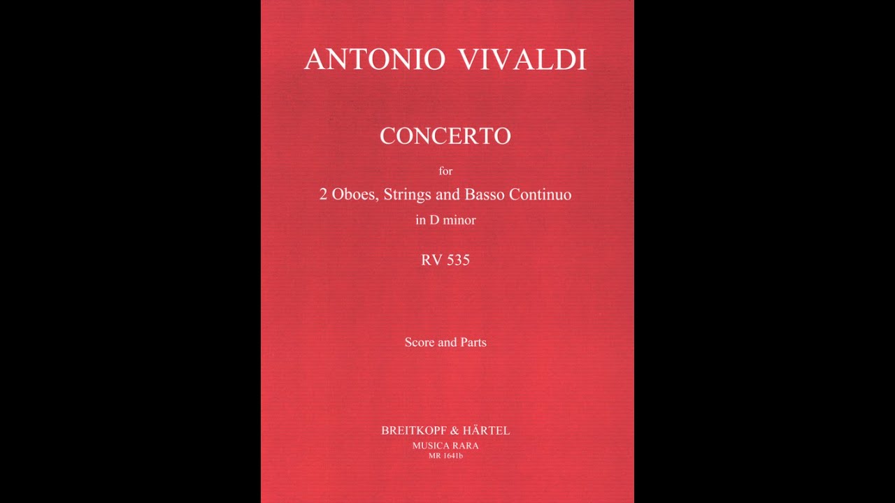 A. Vivaldi : Concerto pour 2 hautbois RV 535. Version pour Hautbois et Clarinette.
