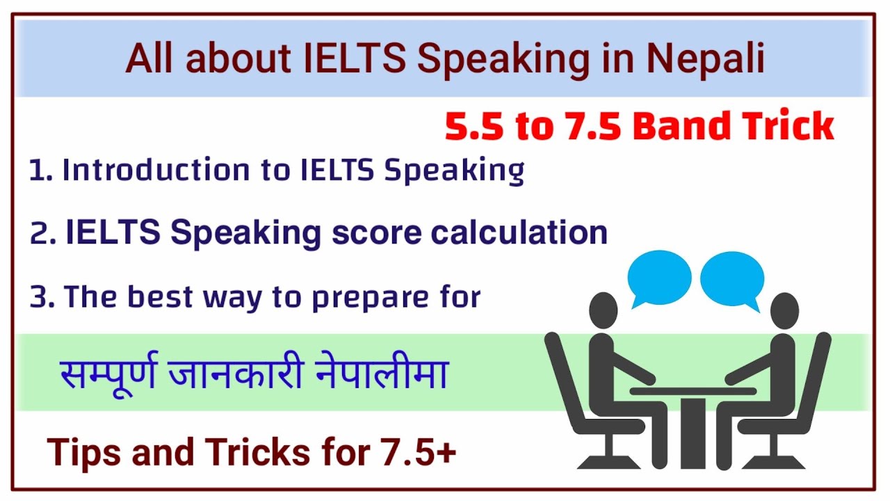 Introduction to 𝗜𝗘𝗟𝗧𝗦 𝗦𝗽𝗲𝗮𝗸𝗶𝗻𝗴 in Nepali | IELTS Speaking score calculation | Best way to prepare