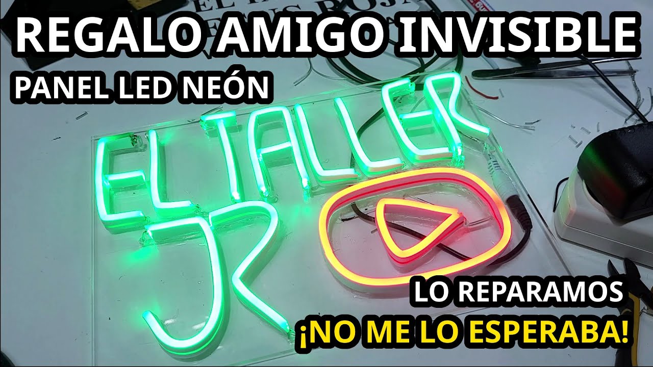 Regalo Amigo Invisible  Lo Reparo. Cartel Luminoso Tira LED Neón. 511