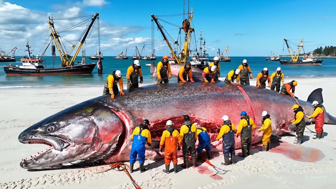 So This Is How Fishermen Make $5 Million Catching Giant Salmon This Way | Longline Documentary
