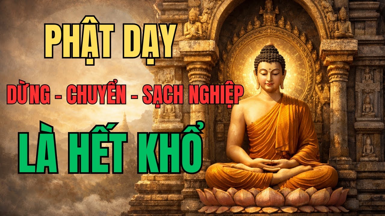 Phật Dạy Con Đường Hết Khổ: Dừng Nghiệp – Chuyển Nghiệp – Sạch Nghiệp | DẤU CHÂN Tĩnh Tâm
