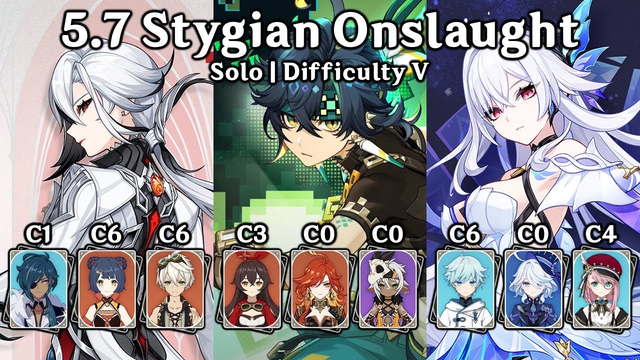 C0 Arlecchino Vape / C0 Kinich Burning / C0 Skirk no Escoffier | 5.7 Stygian Onslaught Difficulty V