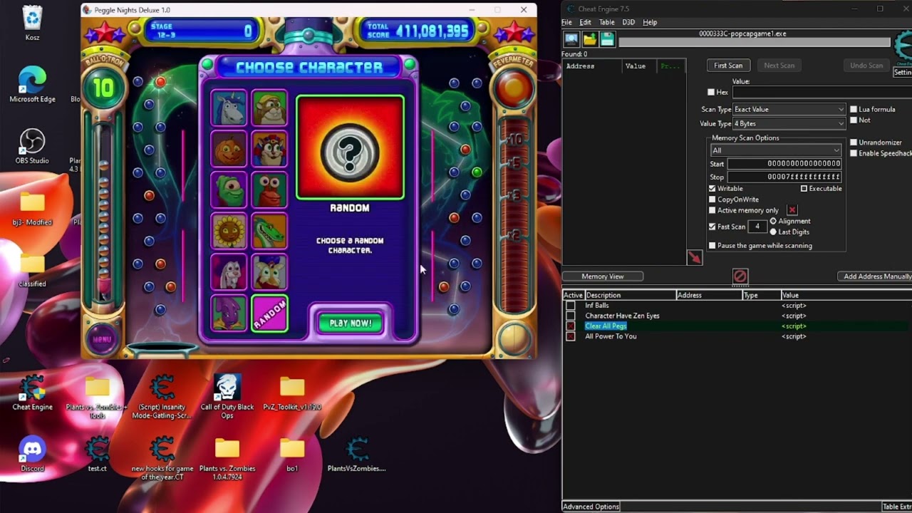 My hacks, Peggle