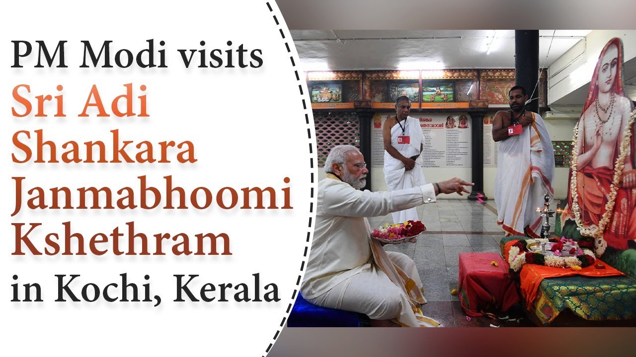 PM Modi visits Sri Adi Shankara Janmabhoomi Kshethram in Kochi, Kerala