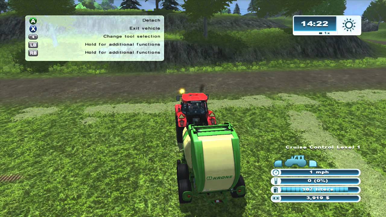Farming Simulator 2013 Xbox 360 Lets Play ep.21 More bales and do we sell some crops??
