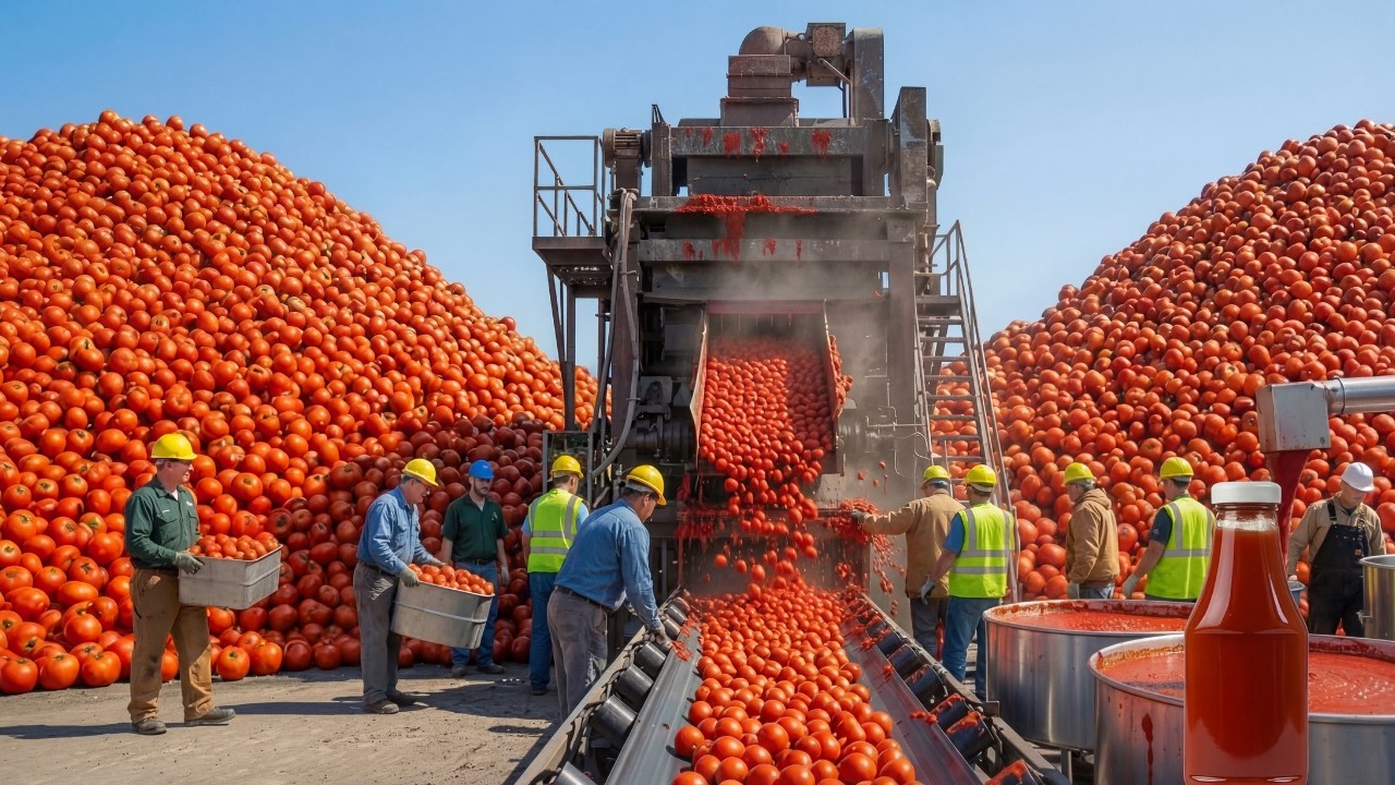 You'll Never Guess How Ketchup Is Really Made! 🍅 Inside The Secret Factory