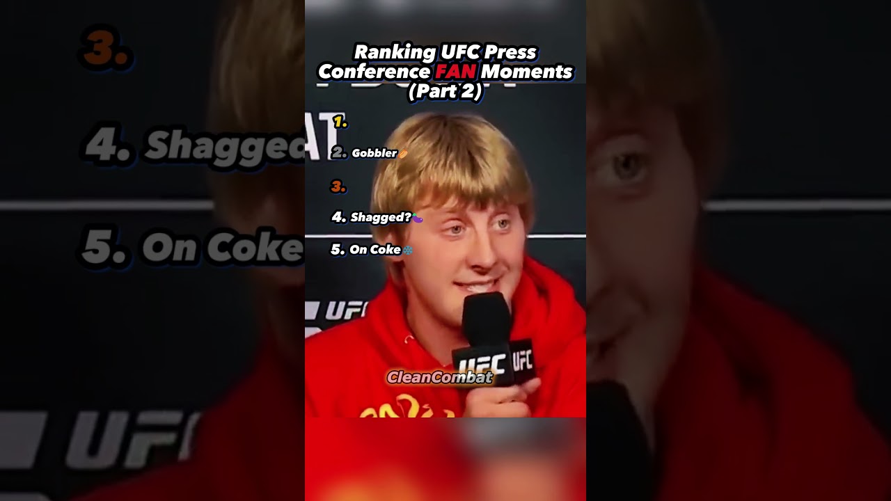 Ranking UFC Press Conference FAN MOMENTS! ( Part 2 )  🤣🤯🏆 #shorts