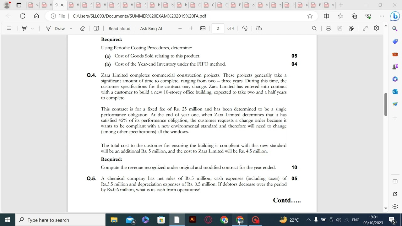 PIPFA( IFRS 15) past paper solution summer exam 2019 |Exam tips and tricks.