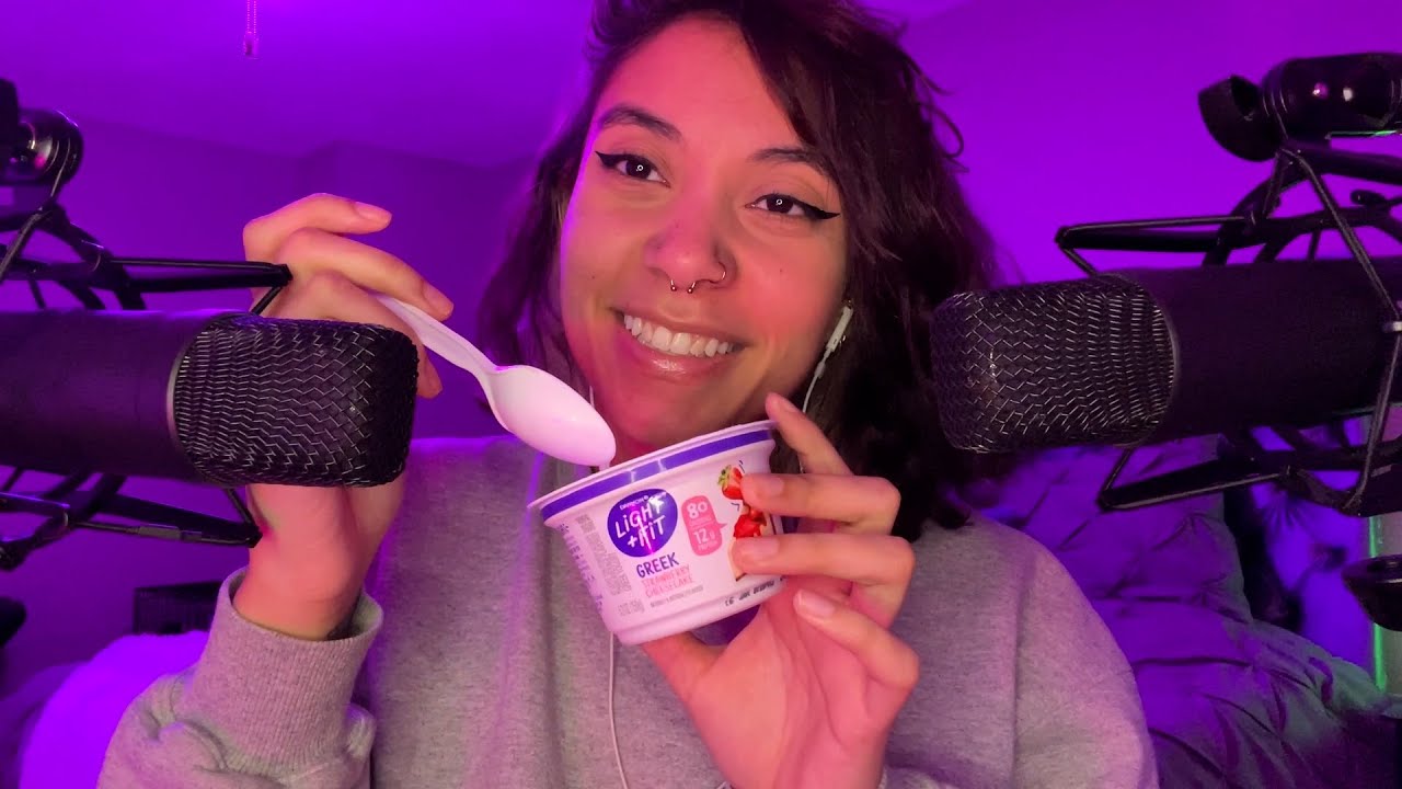 Mouth Sounds Brought to You by Yogurt ~ ASMR