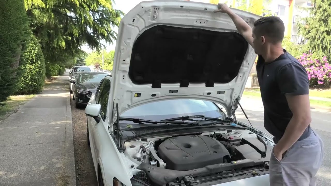 Volvo V60 (2019-2025): How To Open Hood?